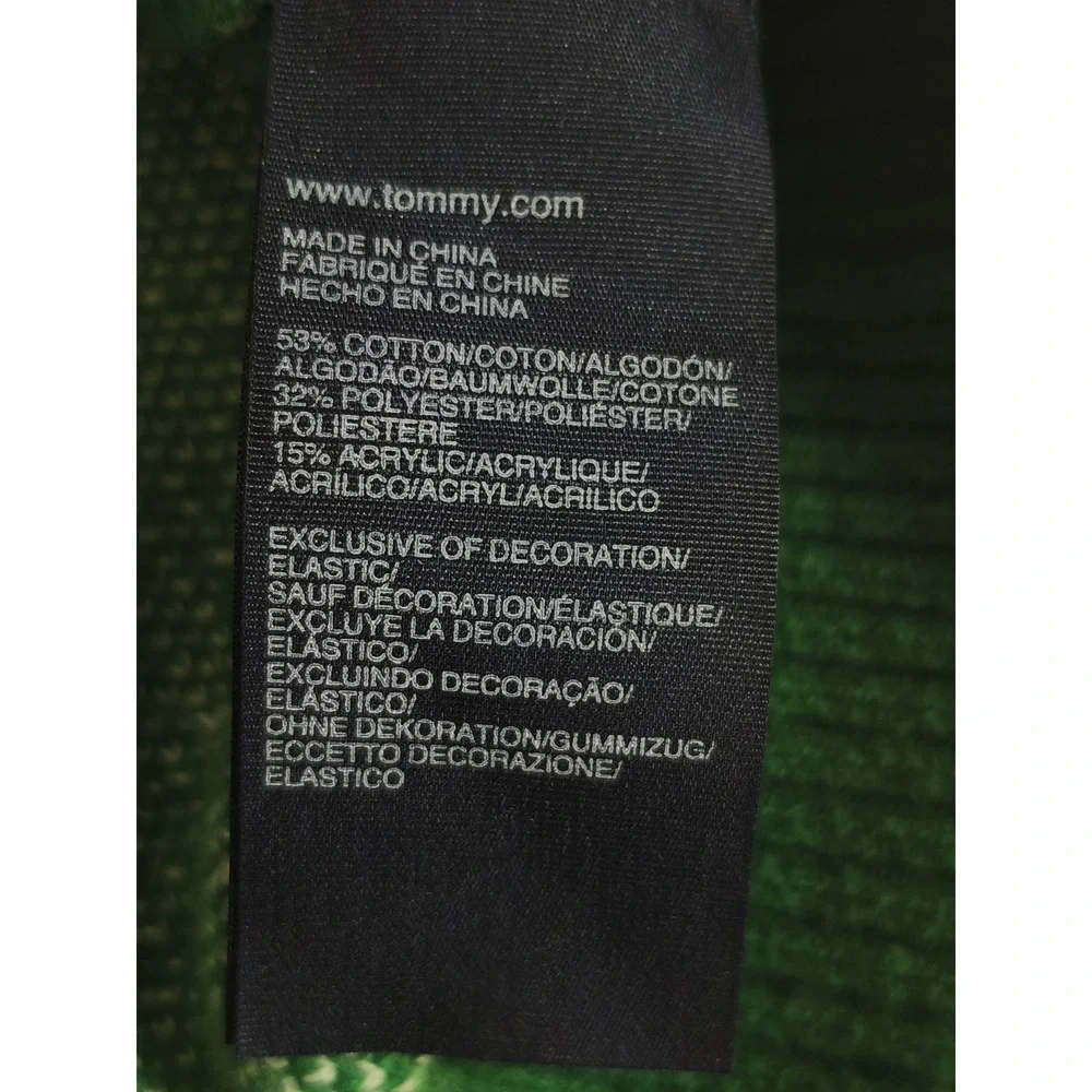 Tommy Hilfiger Lux Cotton Retro Vintage Style Cotton Christmas Sweater Size M